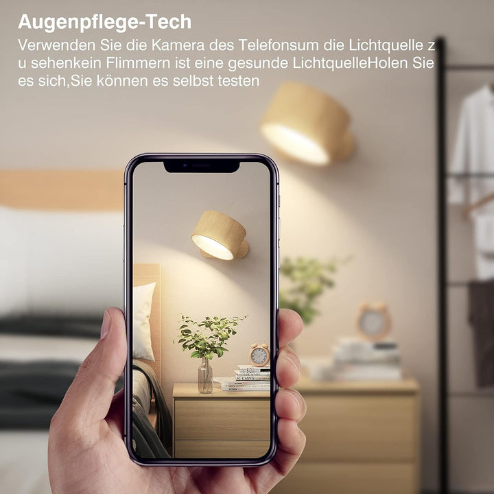 Eternity Glow: Hochmoderne kabellose Wandleuchte inklusive Fernsteuerung & Timer