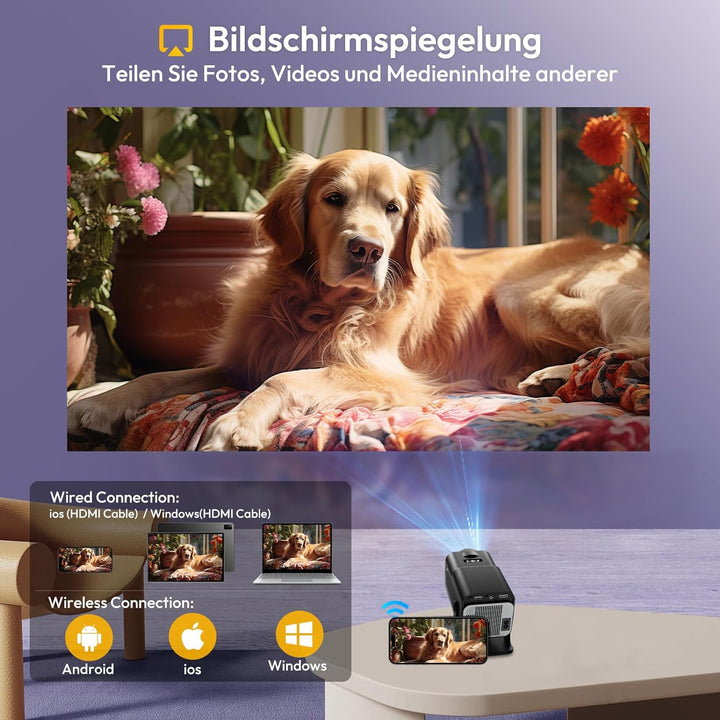 OptiGlow™ - Smart Mini Laser Beamer 4K für Heimkino