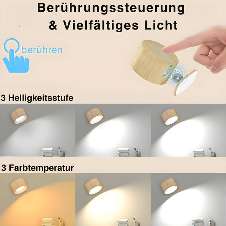 Eternity Glow  : Hochmoderne kabellose Wandleuchte inklusive Fernsteuerung & Timer.