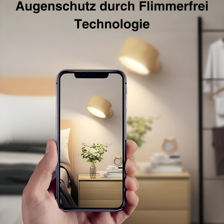 Eternity Glow: Hochmoderne kabellose Wandleuchte inklusive Fernsteuerung & Timer.