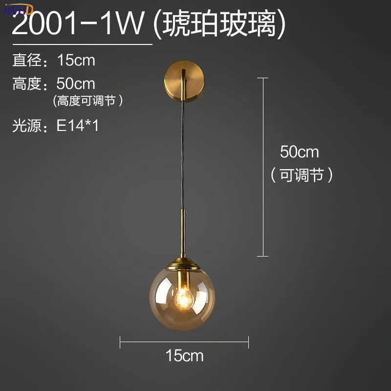 AuriGlobe™ LED Wandleuchte Glas Kugel