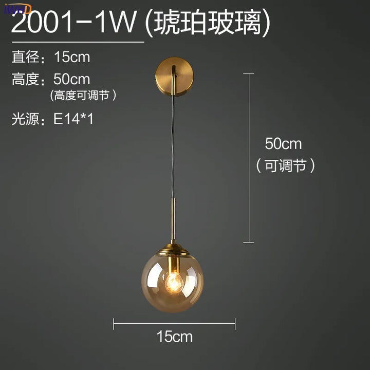 AuriGlobe™ LED Wandleuchte Glas Kugel