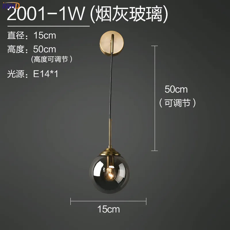 AuriGlobe™ LED Wandleuchte Glas Kugel