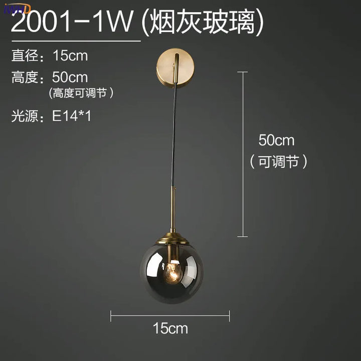 AuriGlobe™ LED Wandleuchte Glas Kugel