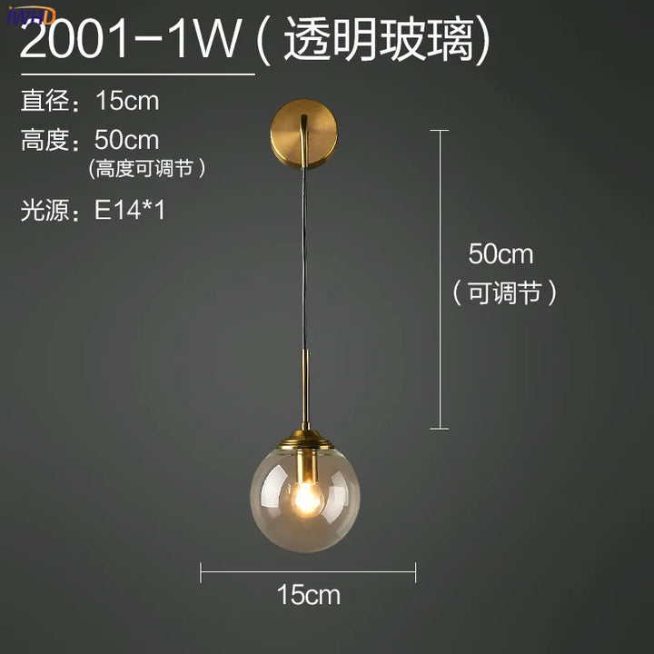 AuriGlobe™ LED Wandleuchte Glas Kugel