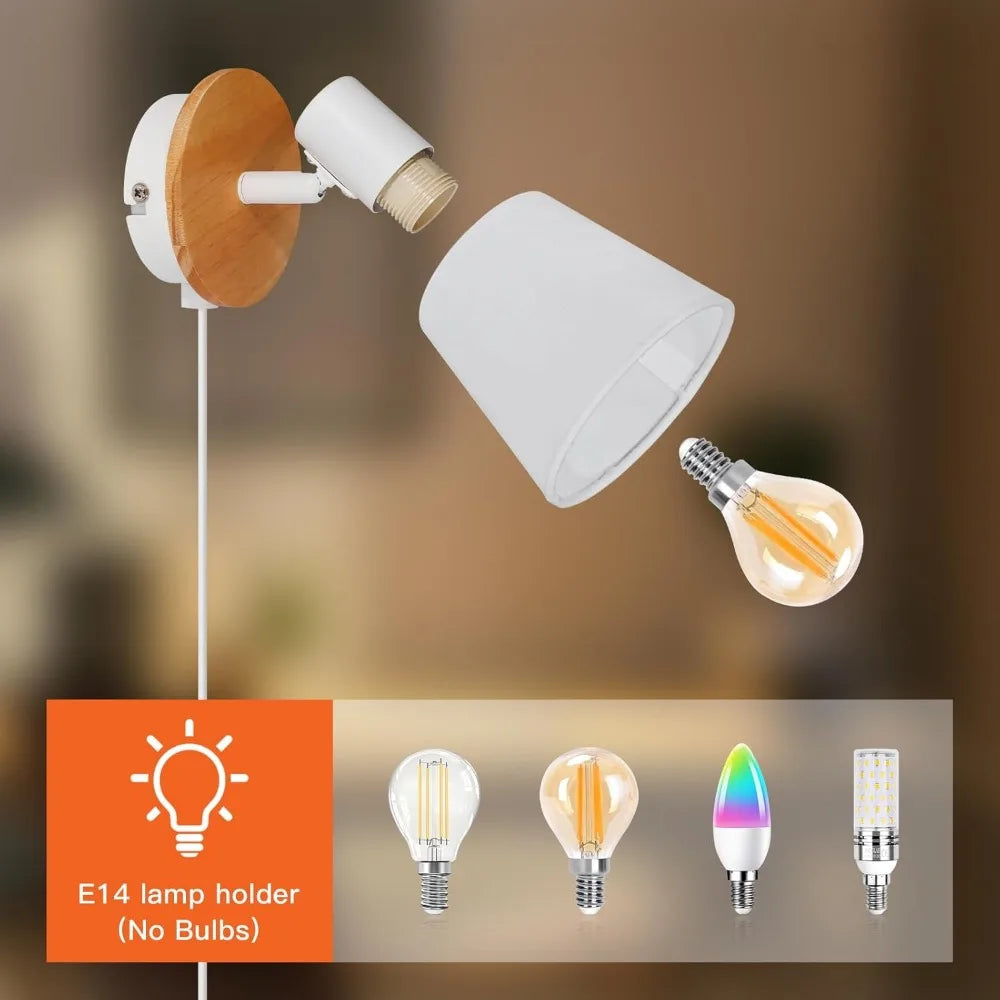 LumaNord™ LED Wandleuchte E27 Kabelschalter