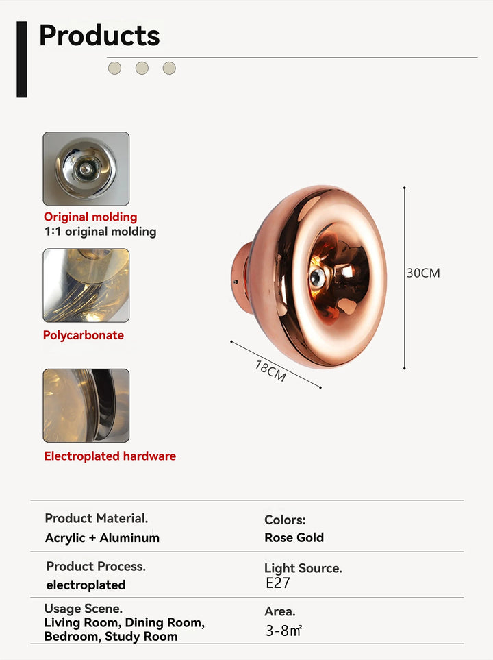 ChromeHalo™ Donut Wandleuchte E27