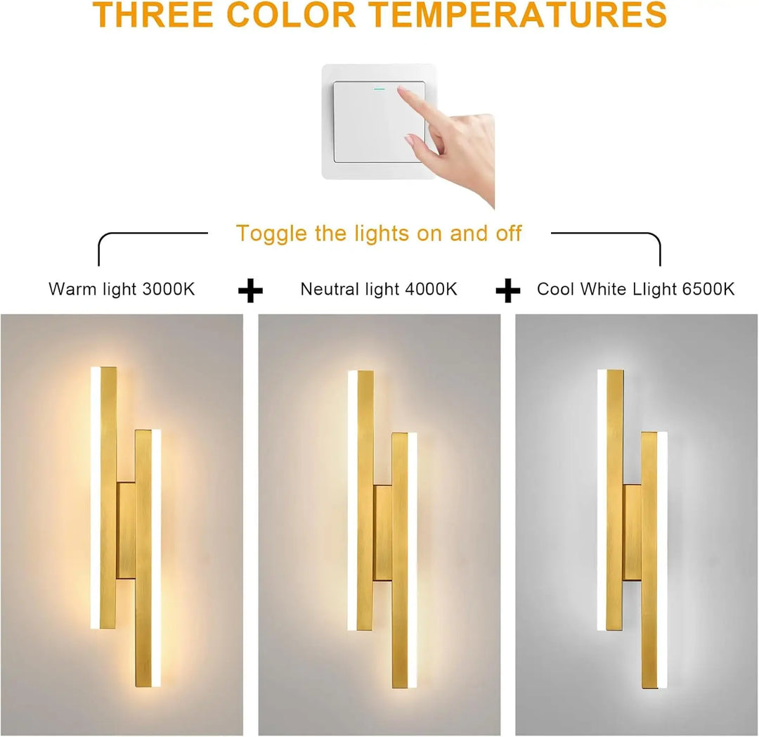AurumLux™ LED Wandleuchte Gold 3 Farbtemperaturen