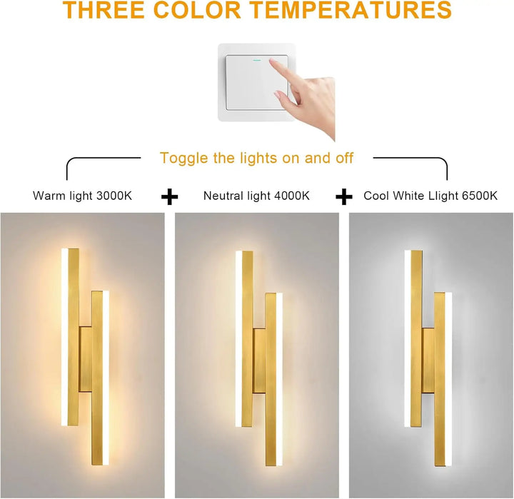 AurumLux™ LED Wandleuchte Gold 3 Farbtemperaturen