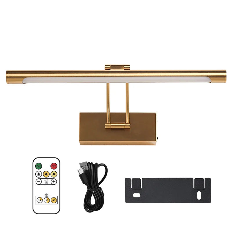 AuriNoir™ Aufladbare LED Wandleuchte verstellbar Schwarzgold