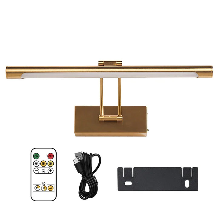 AuriNoir™ Aufladbare LED Wandleuchte verstellbar Schwarzgold