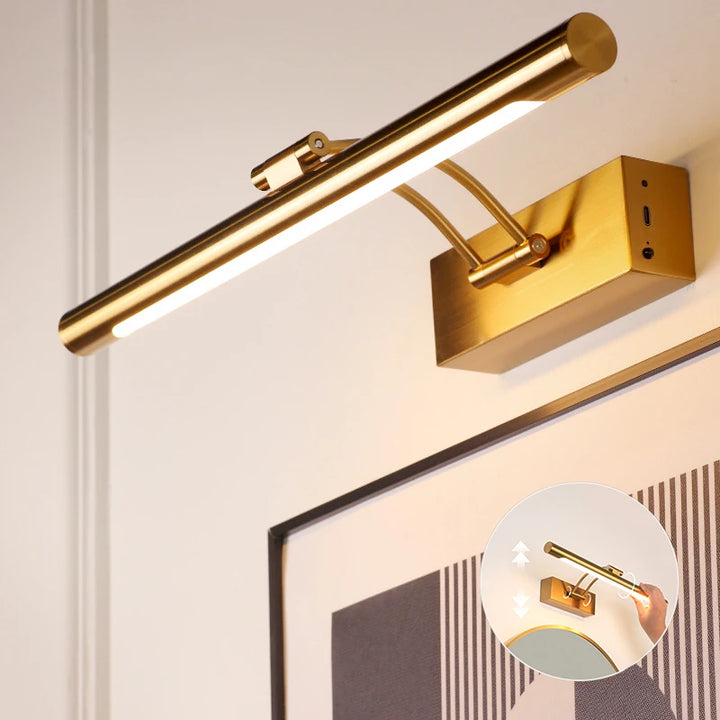 AuriNoir™ Aufladbare LED Wandleuchte verstellbar Schwarzgold