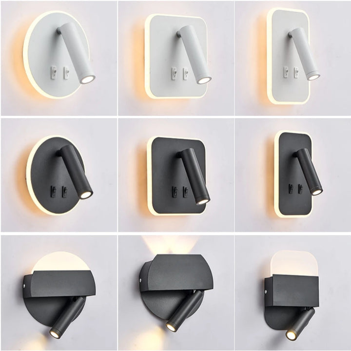 BeamNest™ LED Wandleuchte Drehbar Hintergrundlicht