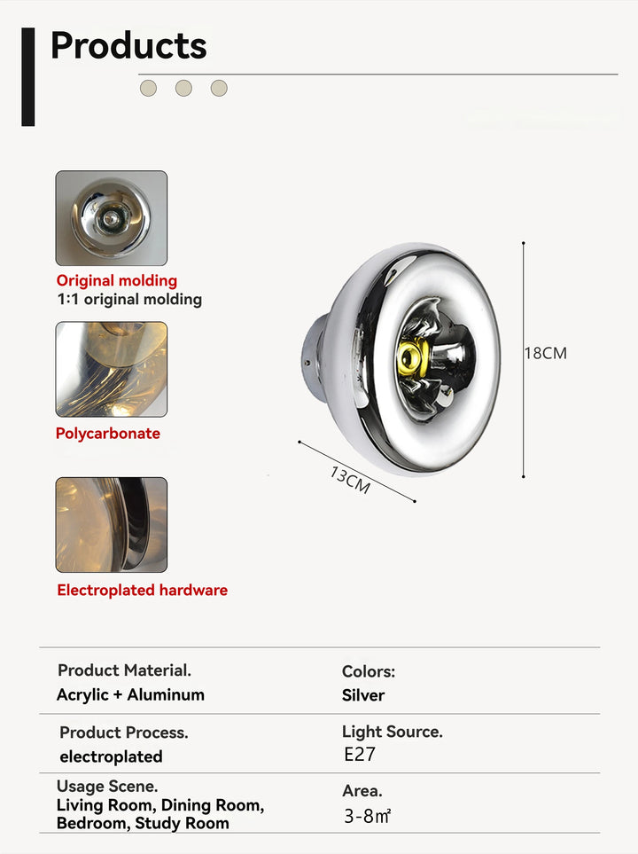 ChromeHalo™ Donut Wandleuchte E27
