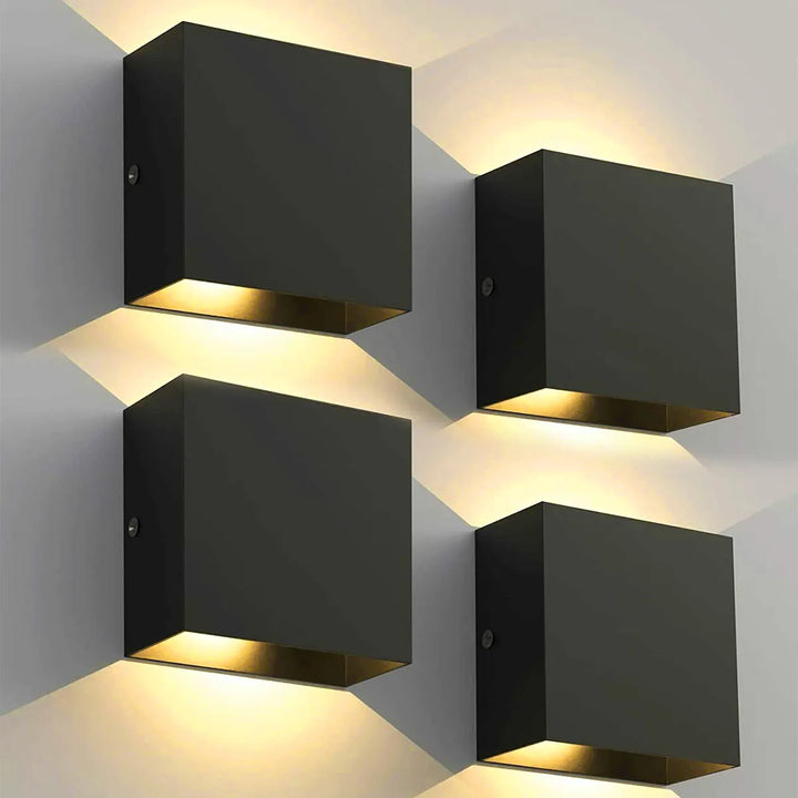 CubeLux™ 4 Stück LED Wandleuchten Warmweiß