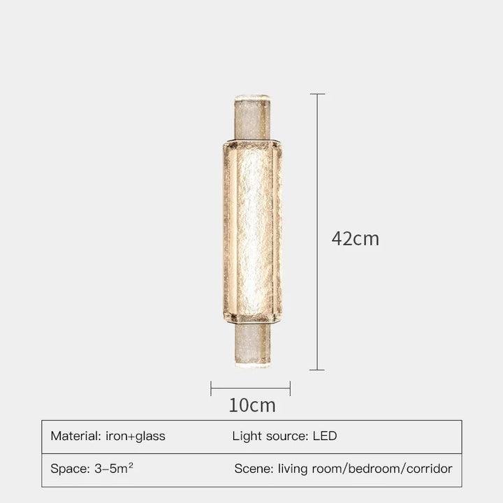 AurumLicht™ Kristallrohr LED Wandleuchte Gold