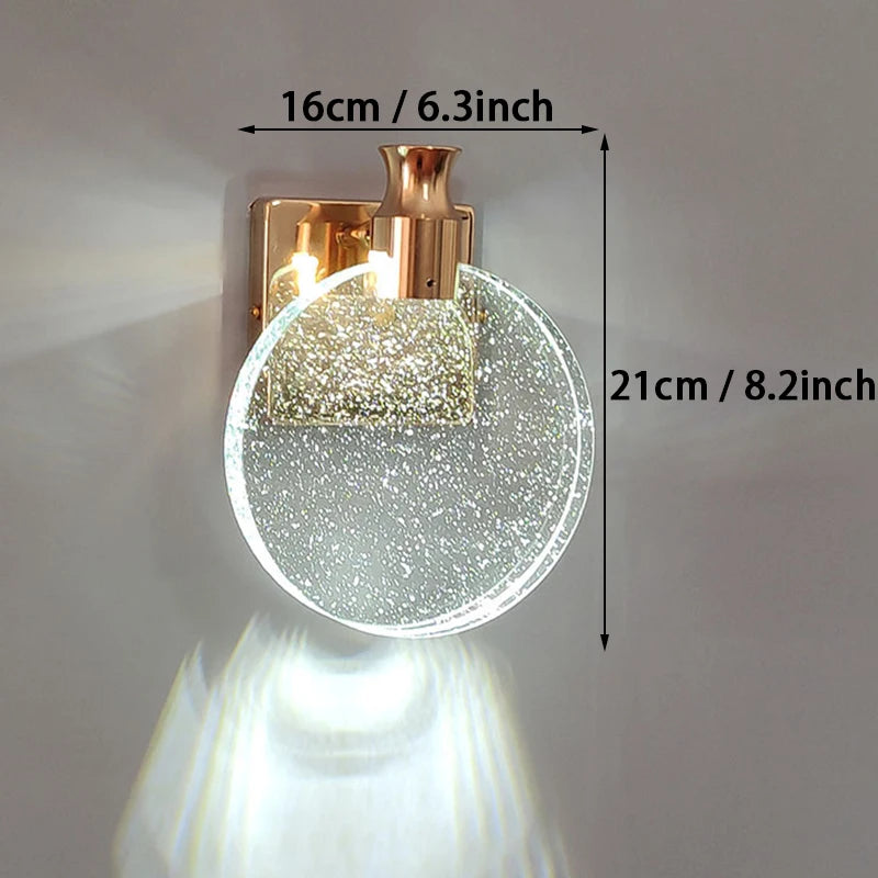 CrystalGlow™ LED Wandleuchte Kristall Dekor