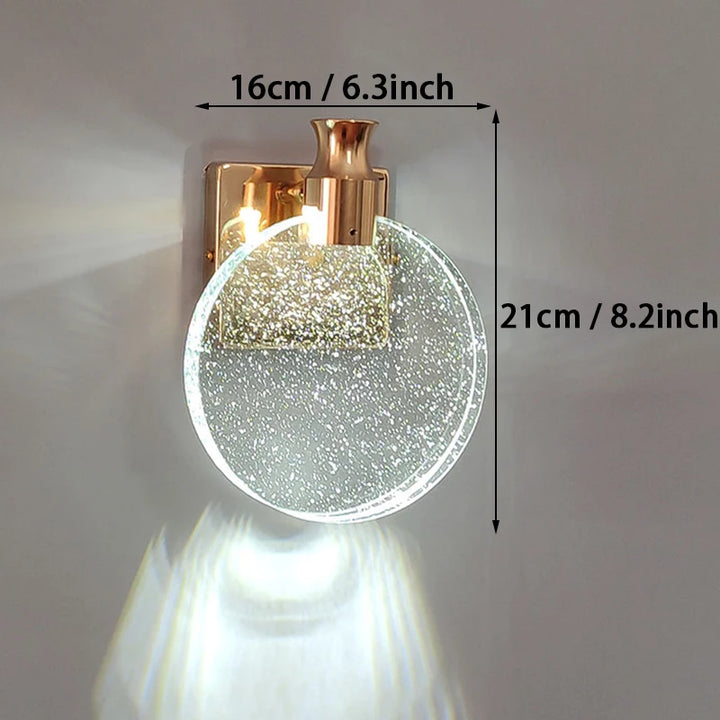 CrystalGlow™ LED Wandleuchte Kristall Dekor