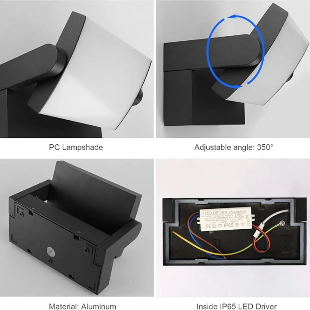 NordGarde™ LED Wandleuchte IP65 Bewegungssensor