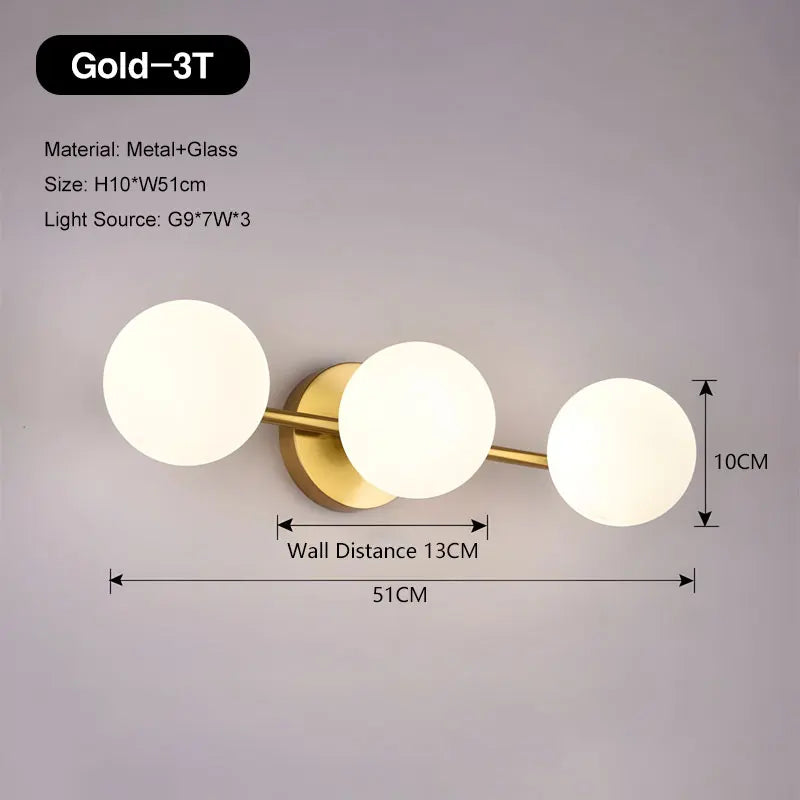 NordGlobe™ LED Wandleuchte Milchglas Kugel