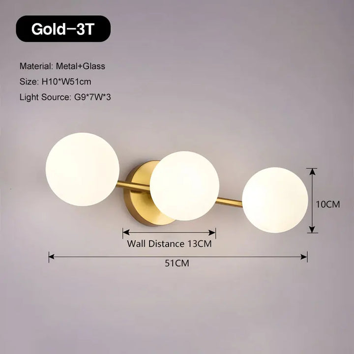 NordGlobe™ LED Wandleuchte Milchglas Kugel