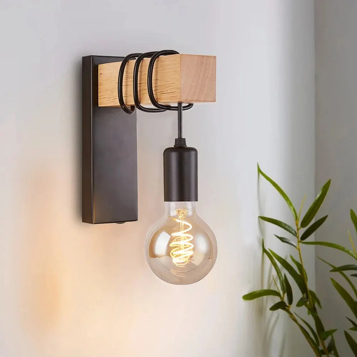 LoftHolz™ LED Wandleuchte E27 Retro