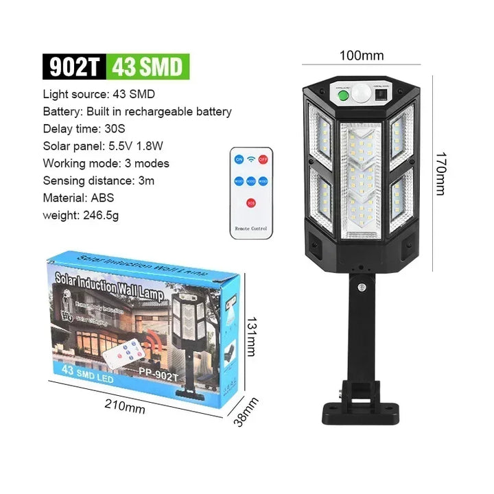SolarGuard™ LED Wandleuchte IP65 Bewegungssensor.