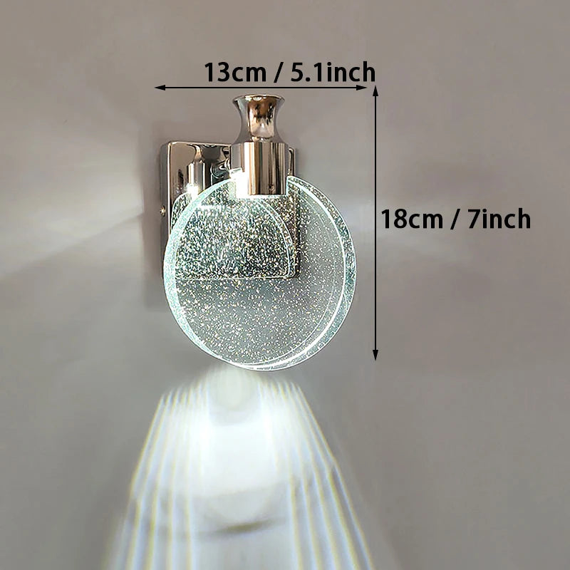 CrystalGlow™ LED Wandleuchte Kristall Dekor