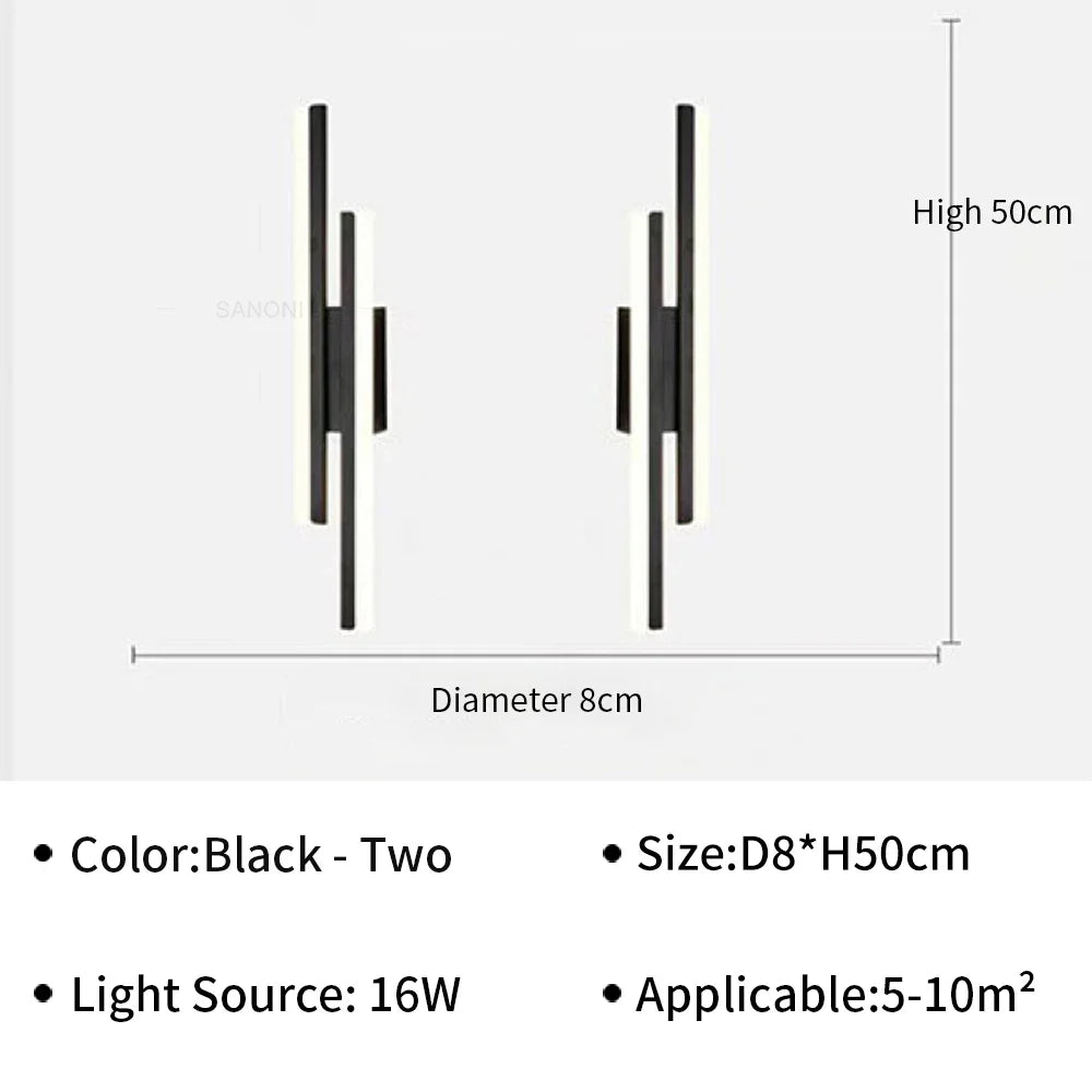 NetzVolt™ LED Wandleuchte Wechselstrom Aluminium