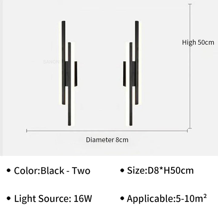 NetzVolt™ LED Wandleuchte Wechselstrom Aluminium