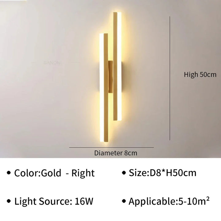 NetzVolt™ LED Wandleuchte Wechselstrom Aluminium