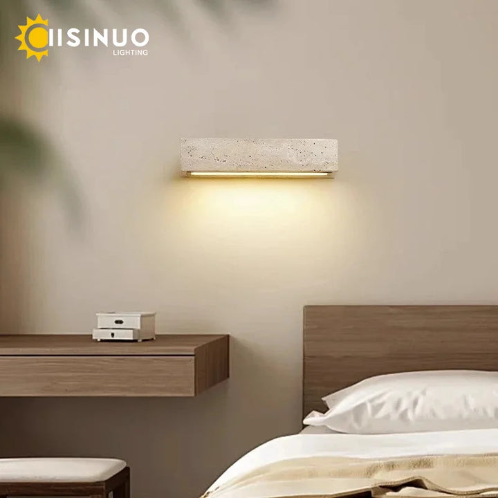 TerraLux™ Travertin LED Wandleuchte IP65
