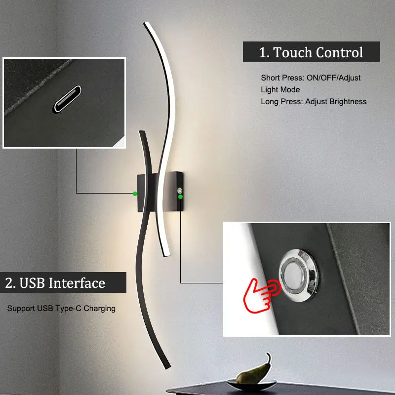 VoltAero™ LED Wandleuchte Wiederaufladbar Fernbedienung
