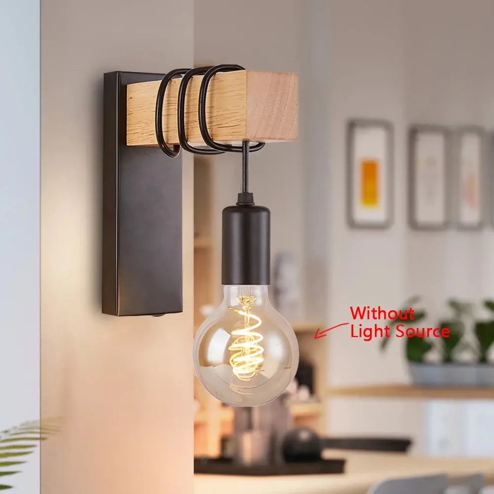 LoftHolz™ LED Wandleuchte E27 Retro