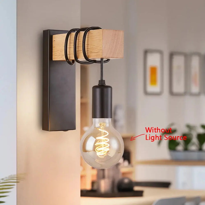 LoftHolz™ LED Wandleuchte E27 Retro