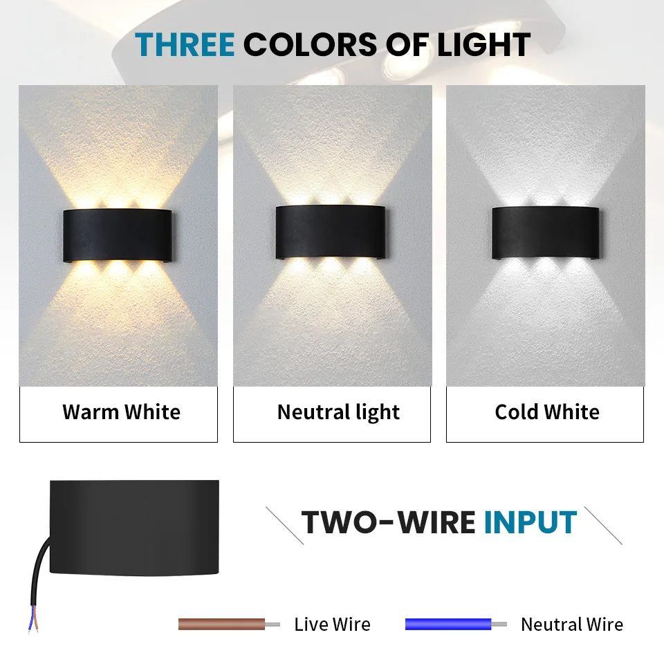 RainGlanz™ Up&Down LED Wandleuchte IP66