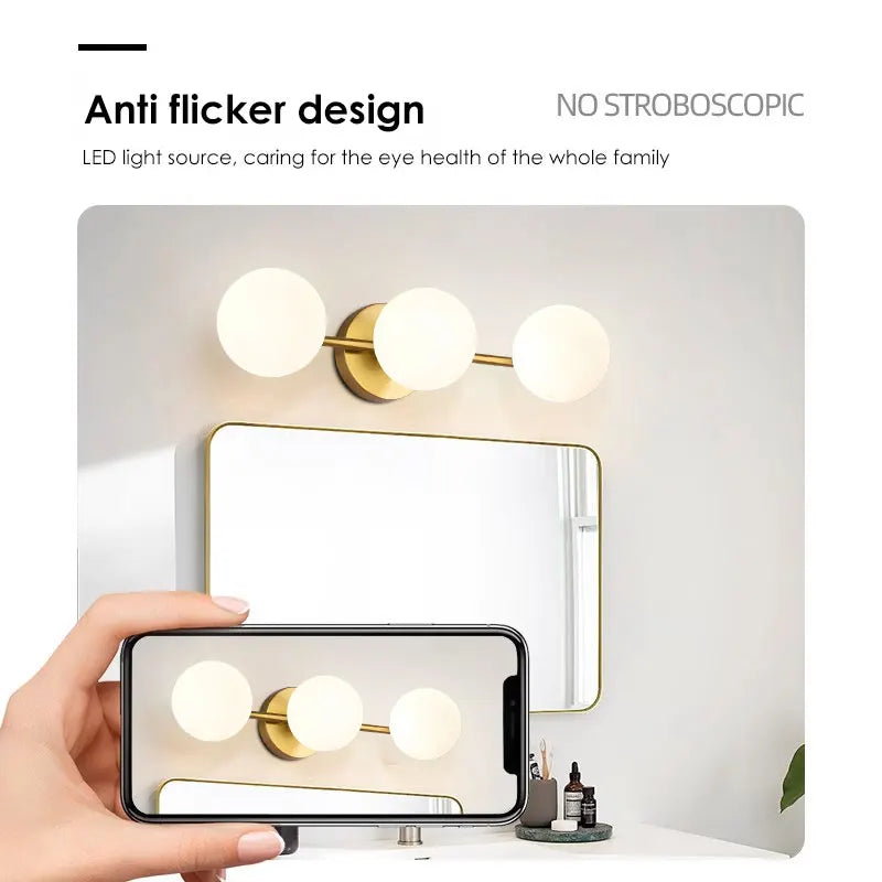 NordGlobe™ LED Wandleuchte Milchglas Kugel