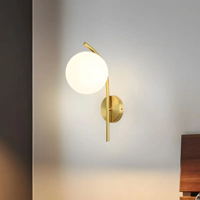 Kupferglanz™ LED Wandleuchte Opalglas G9