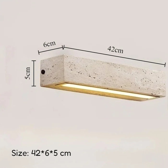TerraLux™ Travertin LED Wandleuchte IP65