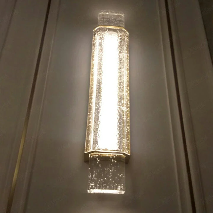 AurumLicht™ Kristallrohr LED Wandleuchte Gold