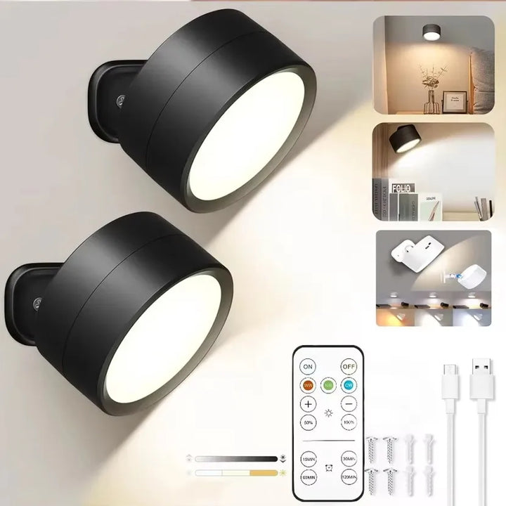 KlarWirk™ 360° Touch-LED-Wandleuchte, 3-Modi Akku
