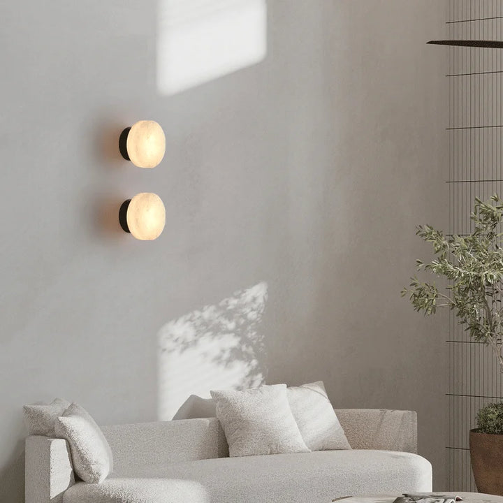 MarmoLux™ LED Wandleuchte Marmor Rund