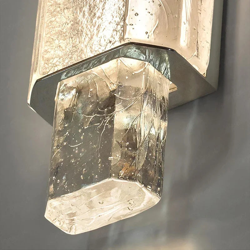 AurumLicht™ Kristallrohr LED Wandleuchte Gold