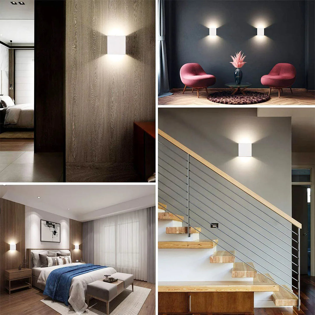 CubeLux™ 4 Stück LED Wandleuchten Warmweiß