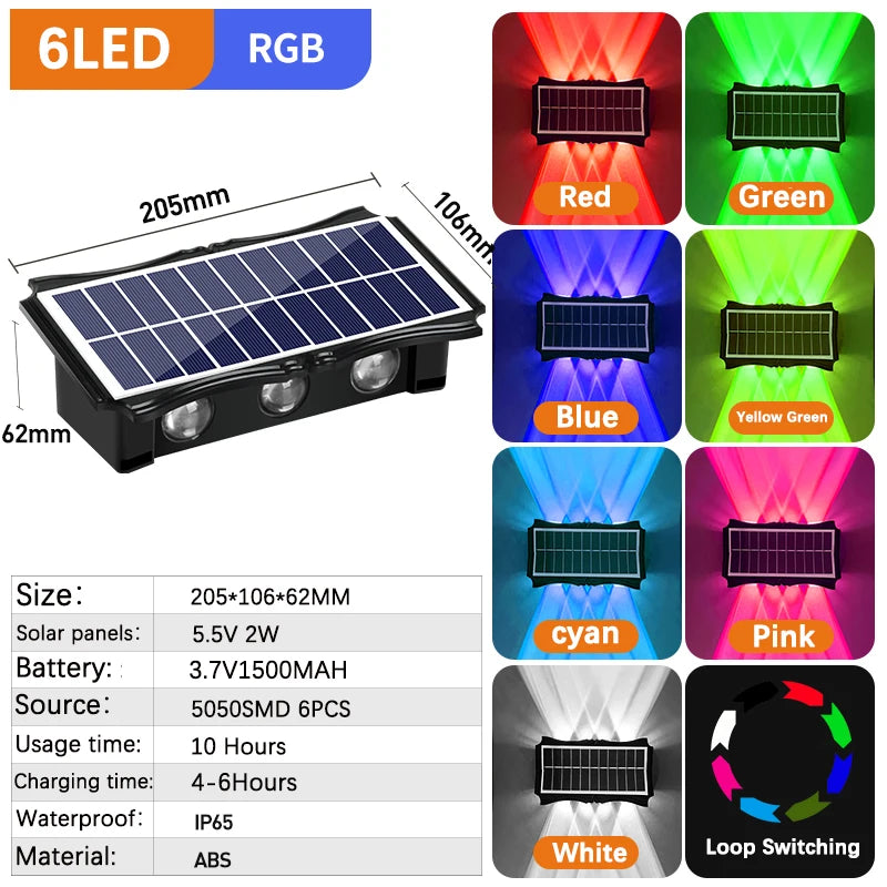 SunWelle™ Solar Up&Down Wandleuchte IP65