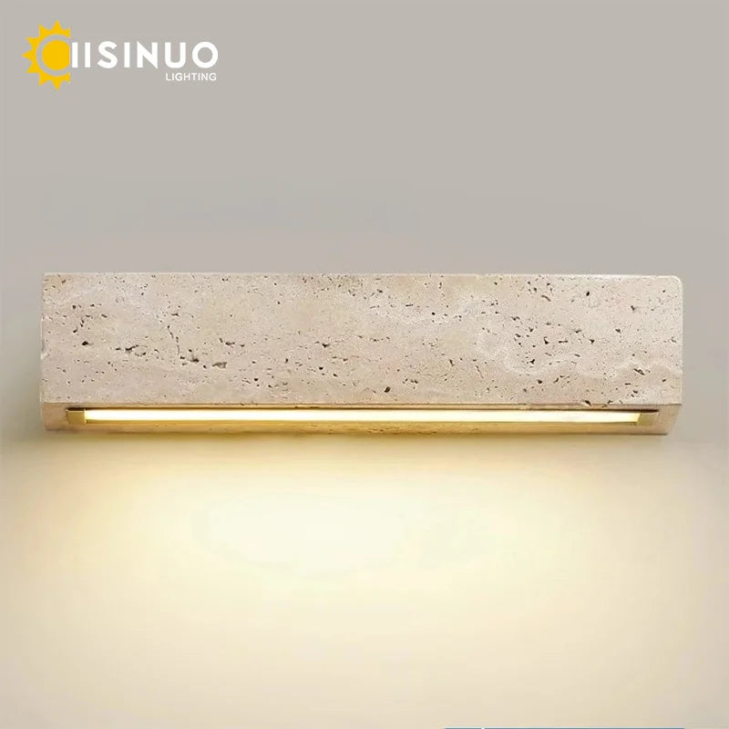 TerraLux™ Travertin LED Wandleuchte IP65