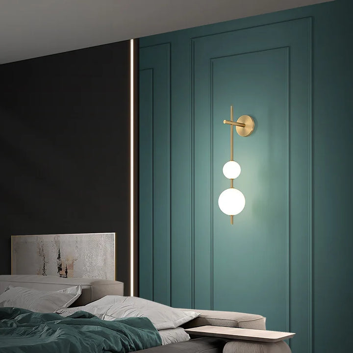 NordGlobe™ Wandleuchte Opalglas Vertikal Modern