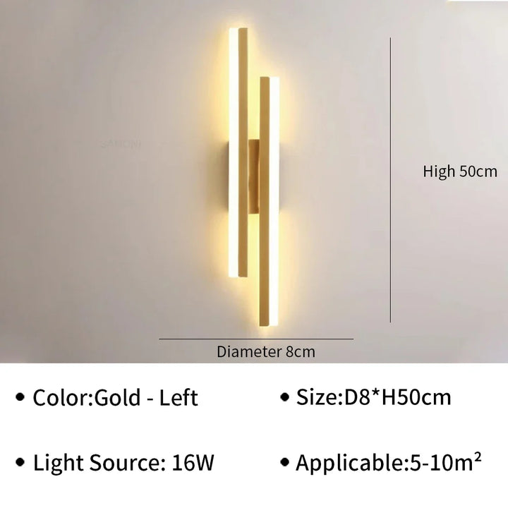 NetzVolt™ LED Wandleuchte Wechselstrom Aluminium