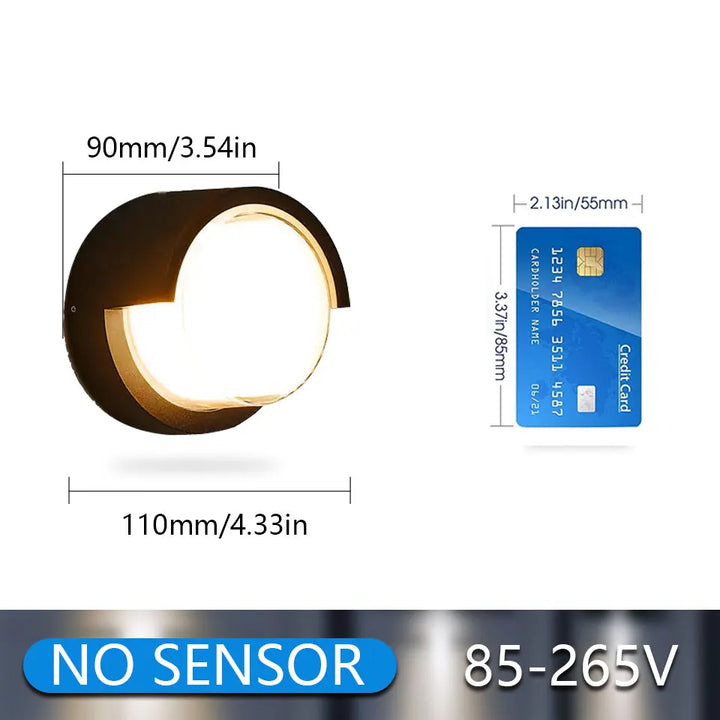 AquaHalo™ Runde Außenwandleuchte, Sensor-Option