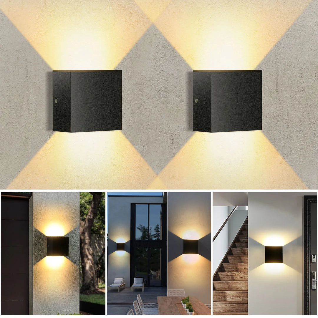 CubeLux™ 4 Stück LED Wandleuchten Warmweiß